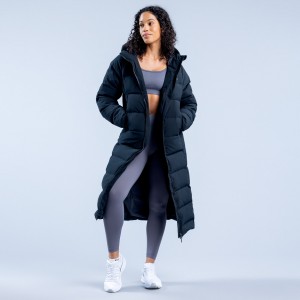 Chaquetas DFYNE Revive Long Down Mujer Negras | 3418-AKLJH