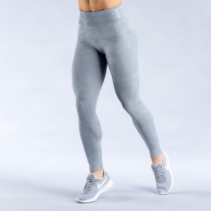 Leggings DFYNE Dynamic Mist Mujer Gris Claro Blancas | 1029-FAUSO