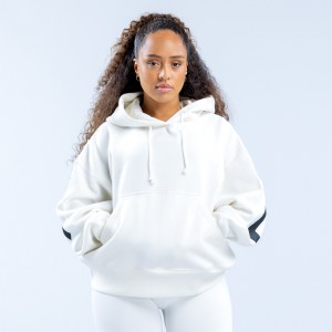 Sudadera con Capucha DFYNE Signature Mujer Blancas | 2069-YFTQO