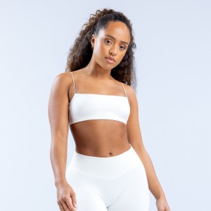 Sujetador Deportivo DFYNE Defy Strappy Mujer Blancas | 4869-DZCRJ
