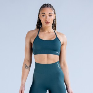 Sujetador Deportivo DFYNE Dynamic Backless Mujer Turquesa Oscuro Verde | 7251-KQBON