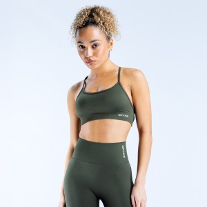 Sujetador Deportivo DFYNE Dynamic Backless Mujer Verde Oliva | 2058-PYCUN