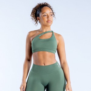 Sujetador Deportivo DFYNE Impact Asymmetric Mujer Verde | 3029-LJUIF