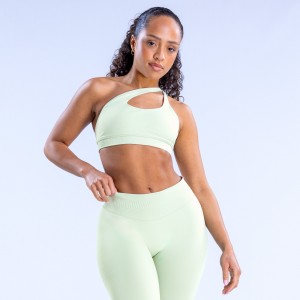 Sujetador Deportivo DFYNE Impact Asymmetric Mujer Verde | 0256-DVOLC