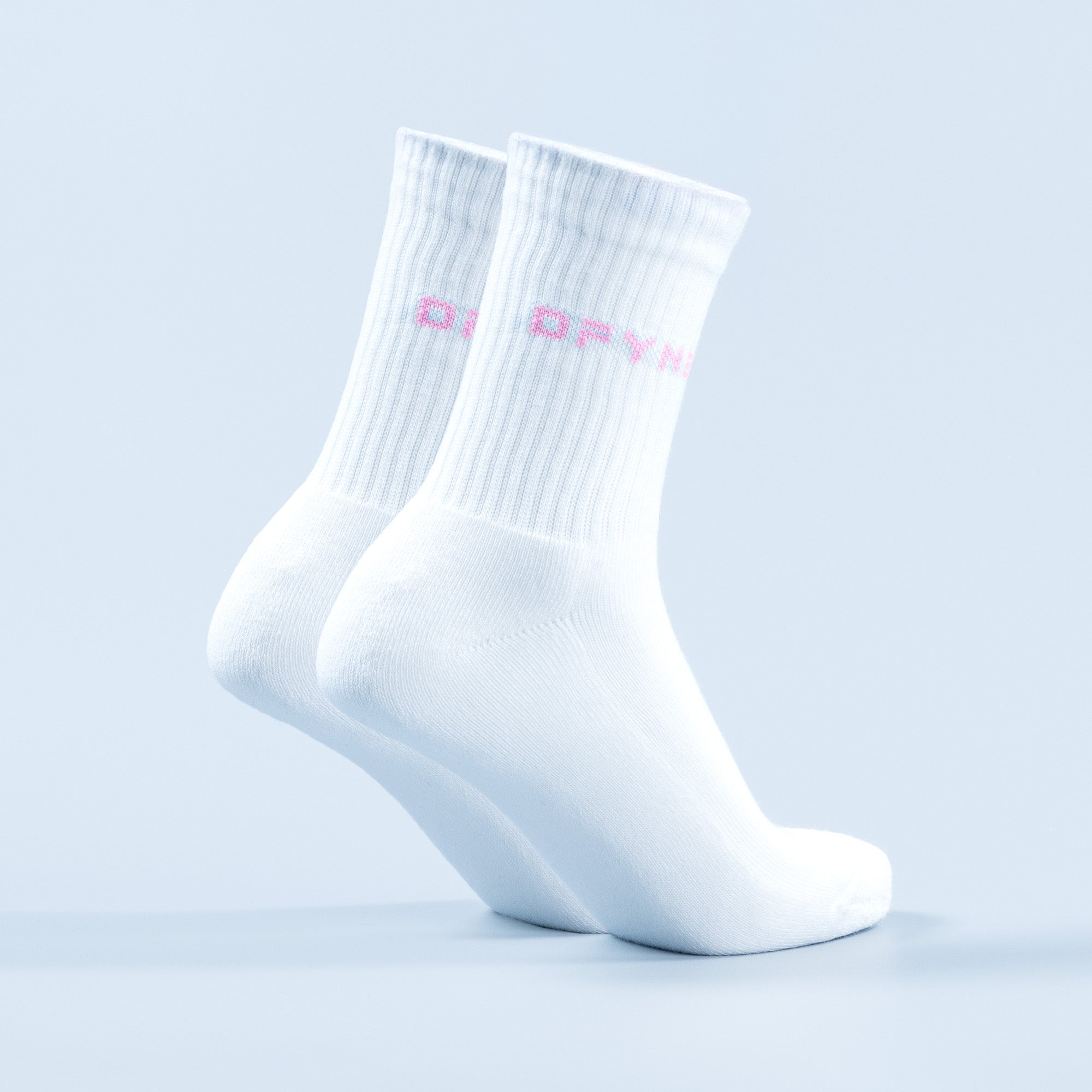 Calcetines DFYNE Revive Crew Mujer Blancas Rosas Claro Rosas | 5496-BEVSN
