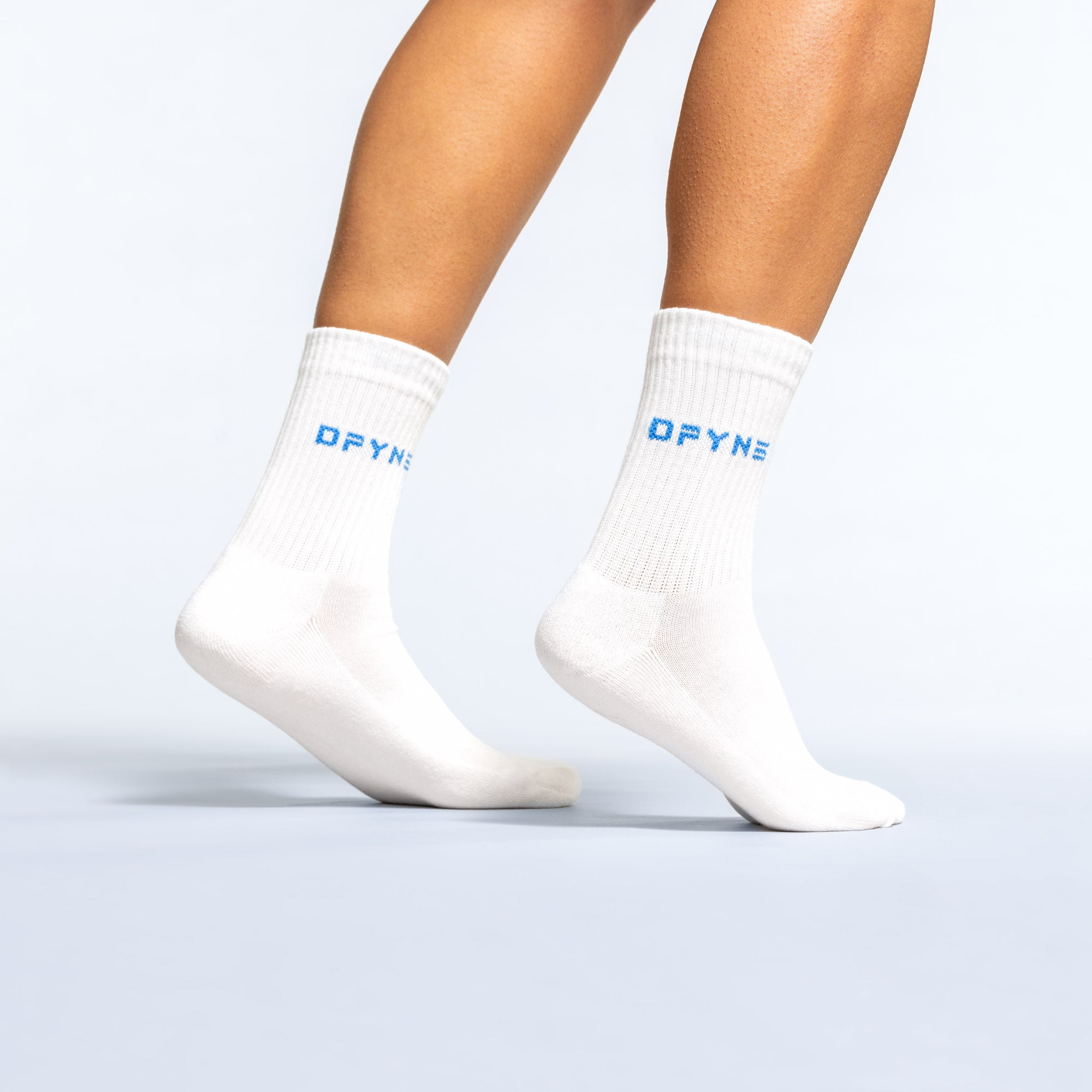 Calcetines DFYNE Revive Crew Mujer Blancas Azules | 2307-UCBVX