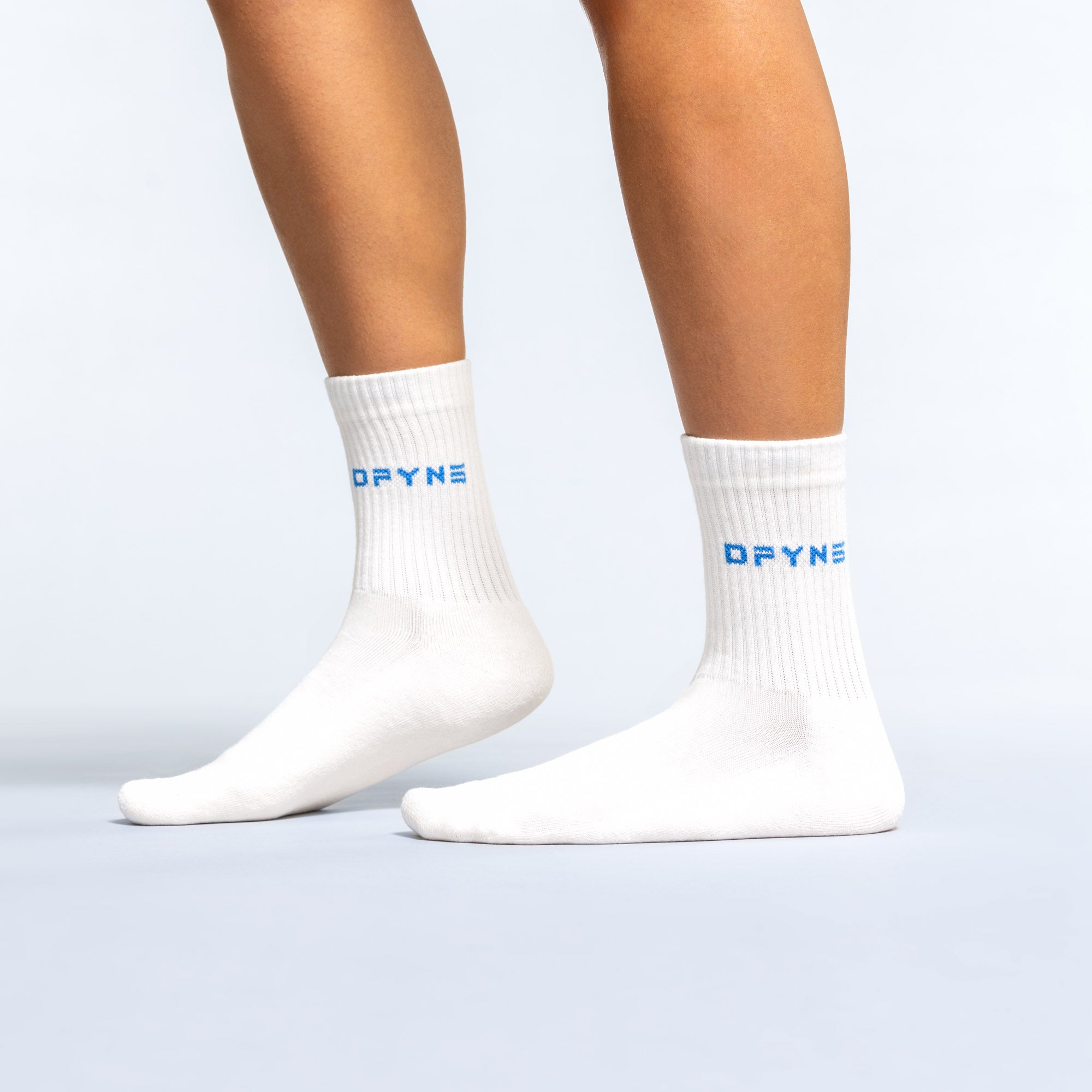 Calcetines DFYNE Revive Crew Mujer Blancas Azules | 2307-UCBVX