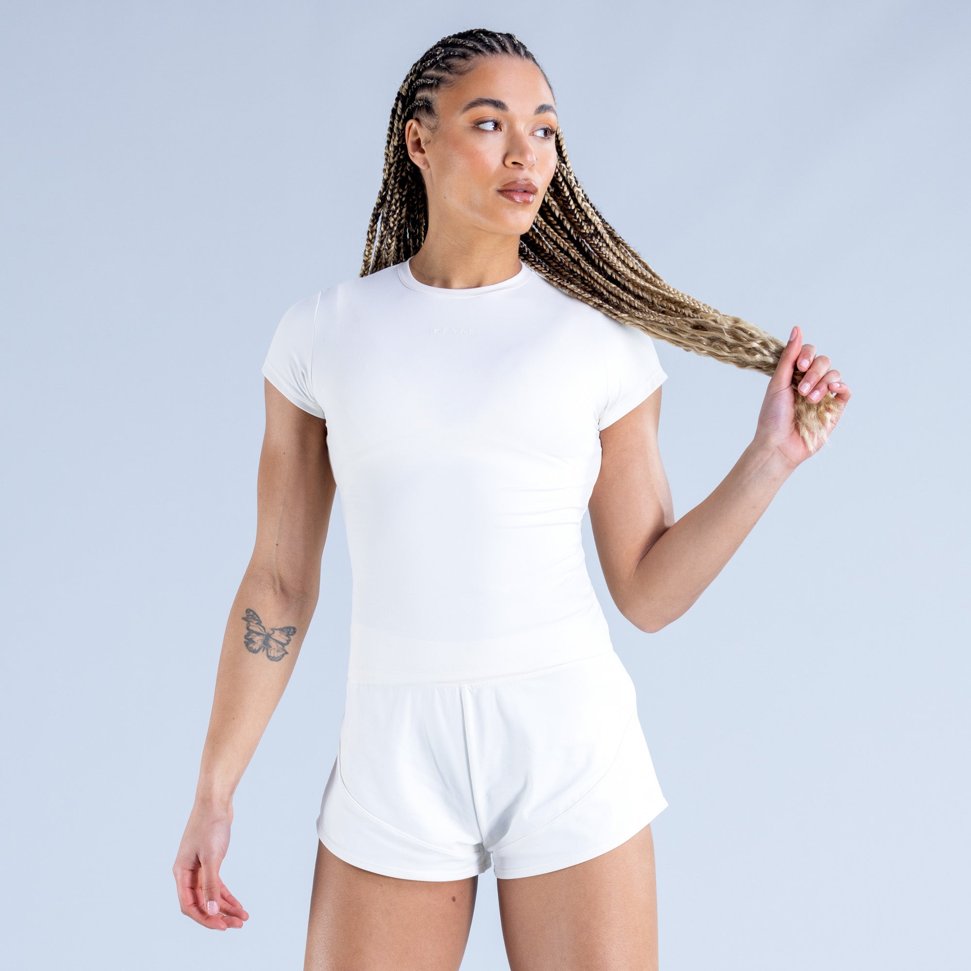 Camiseta DFYNE Origin Fitted Mujer Blancas | 8651-WYJOK