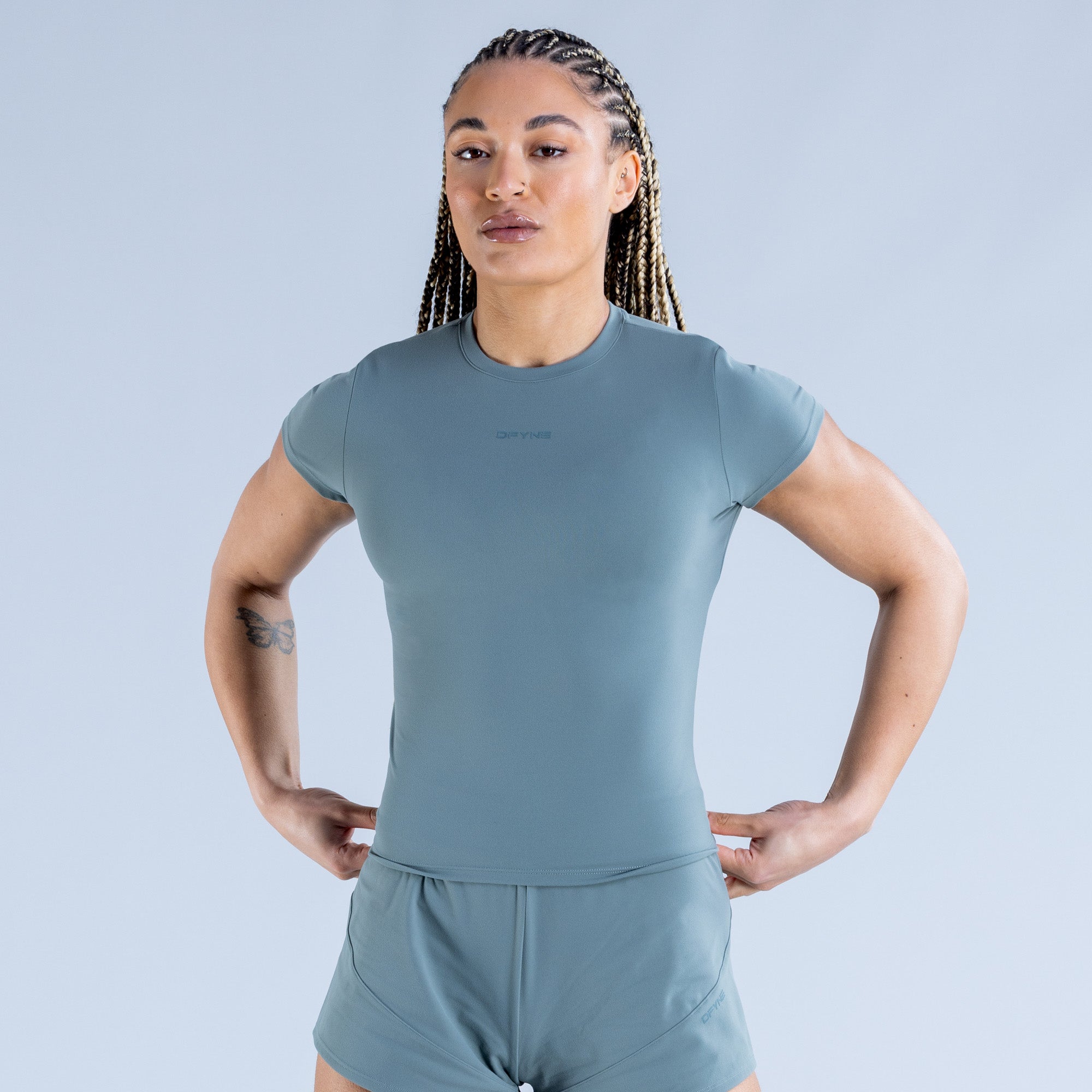 Camiseta DFYNE Origin Fitted Mujer Verde Oliva | 3109-BGHWK