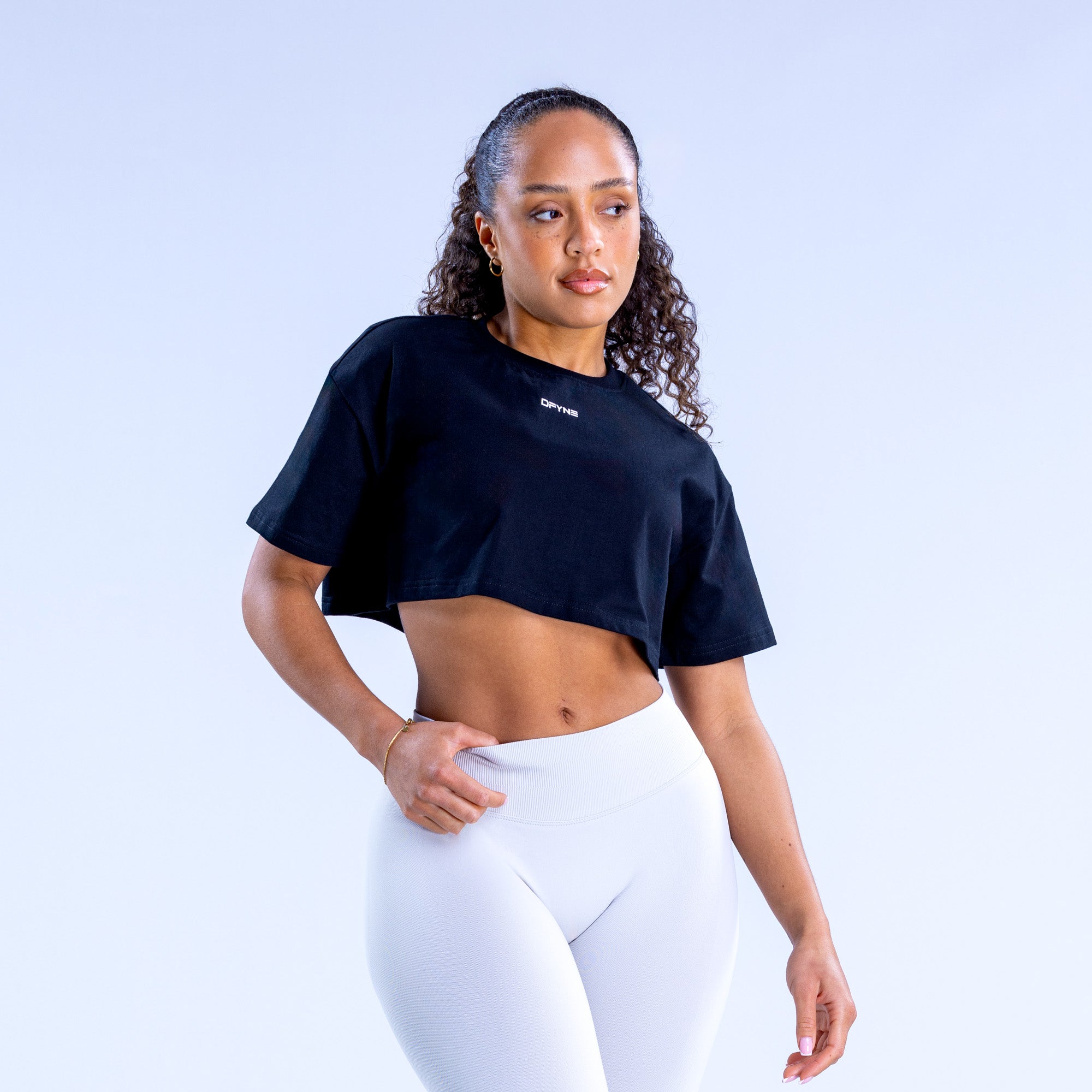 Camiseta DFYNE Revive Crop Mujer Negras | 4329-SNTLI