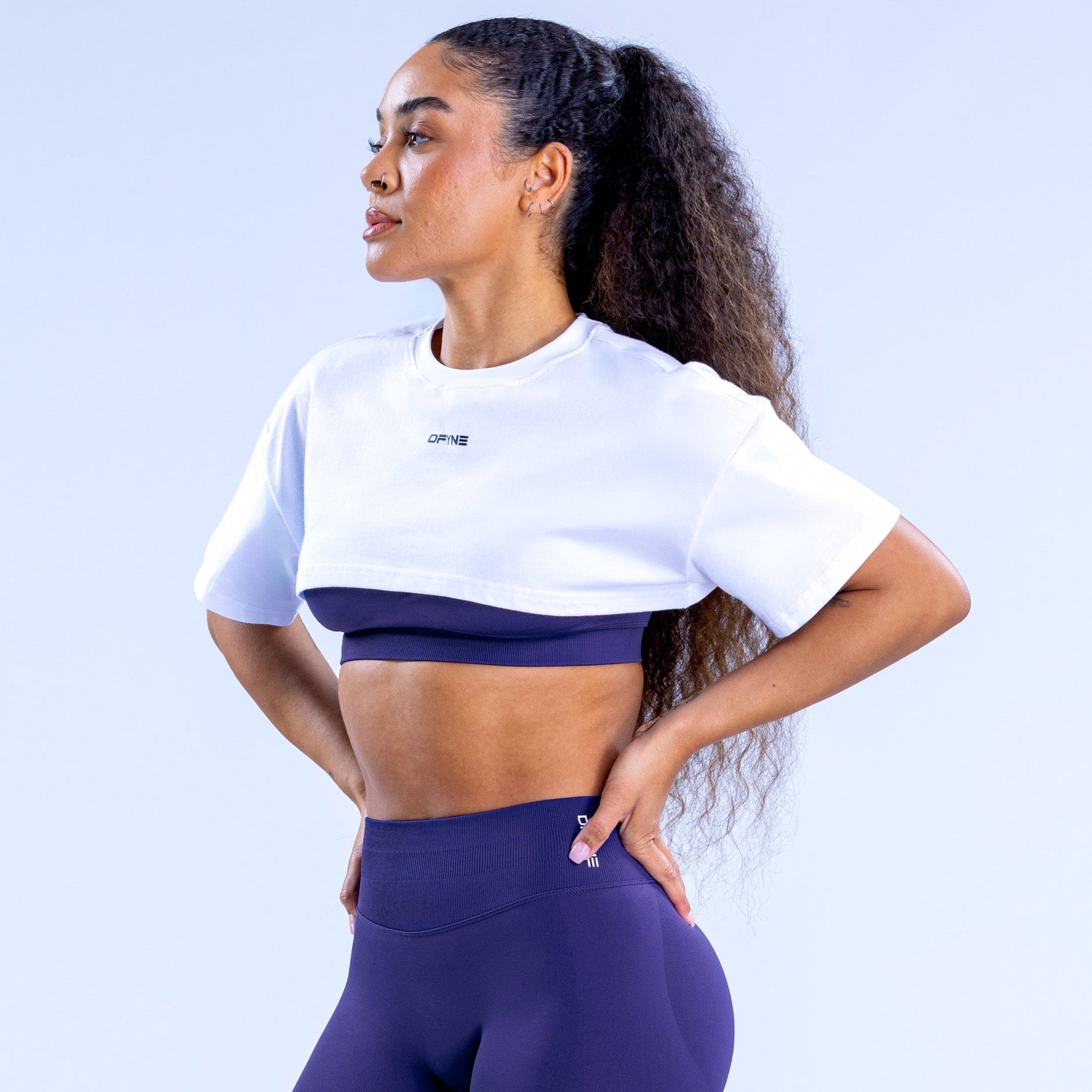 Camiseta DFYNE Revive Super Crop Mujer Blancas | 0127-APQCJ