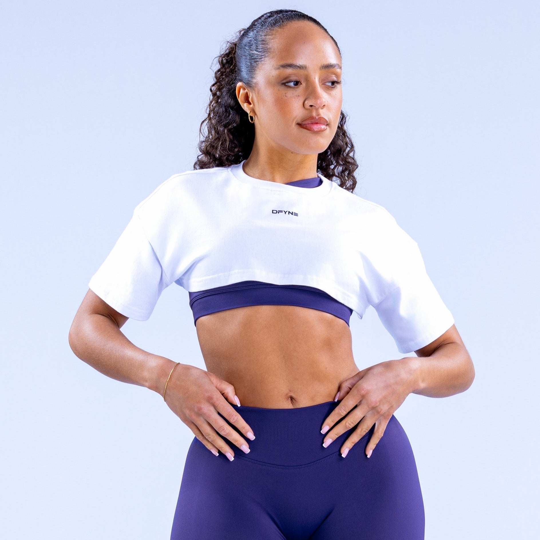 Camiseta DFYNE Revive Super Crop Mujer Blancas | 0127-APQCJ