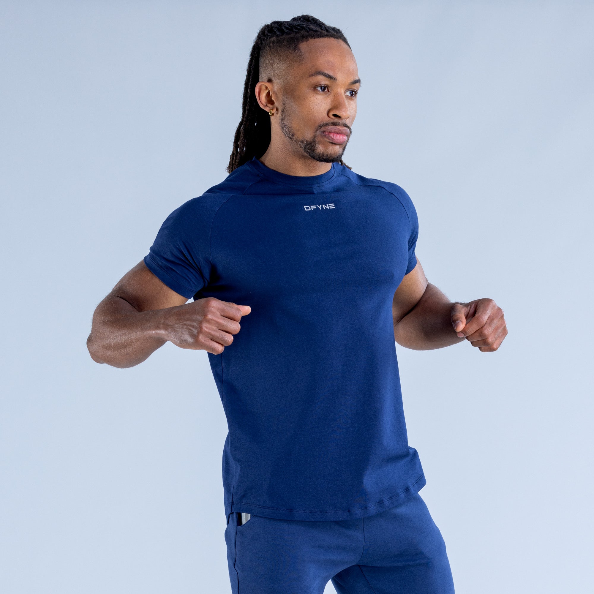 Camiseta DFYNE Stealth Hombre Azules | 4876-INRGV