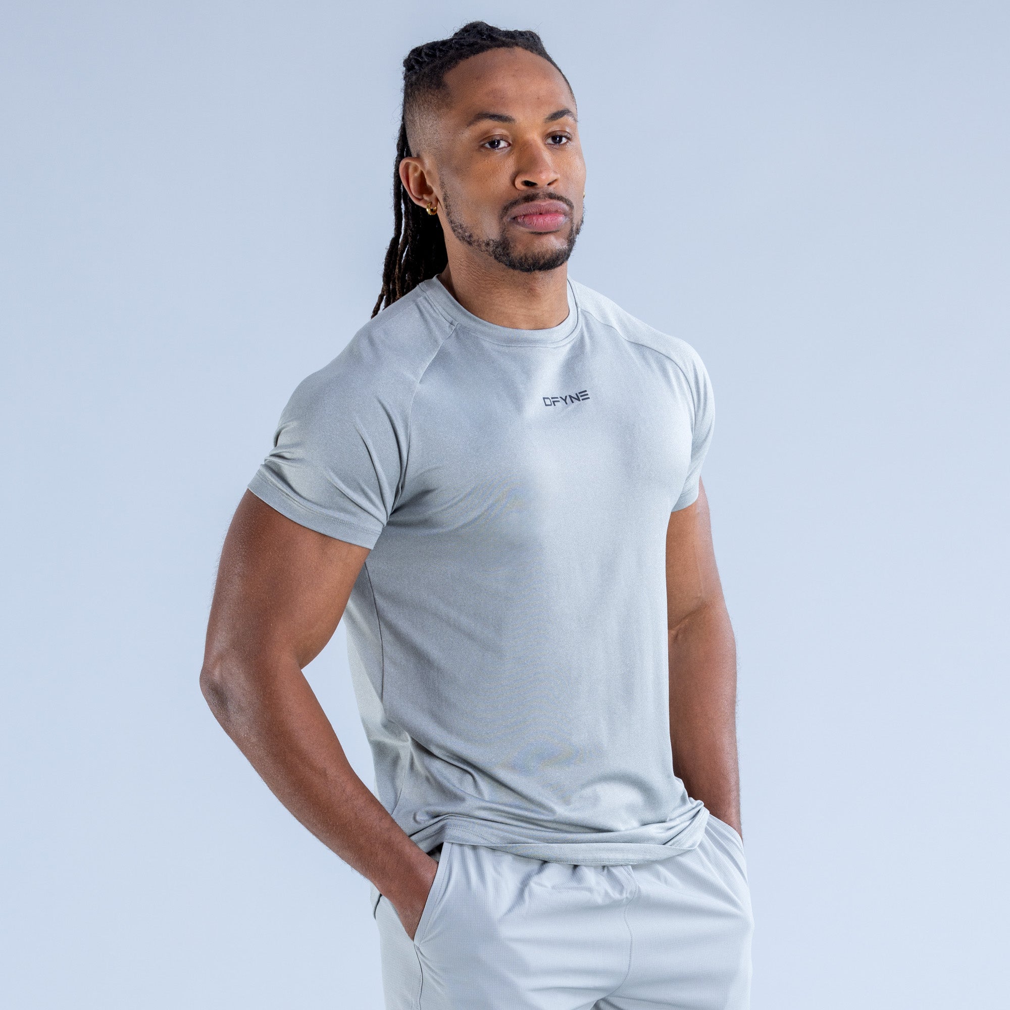 Camiseta DFYNE Stealth Training Hombre Gris | 3124-CFPHX
