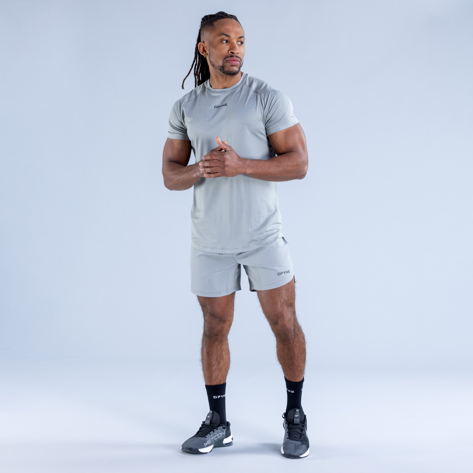Camiseta DFYNE Stealth Training Hombre Gris | 3124-CFPHX