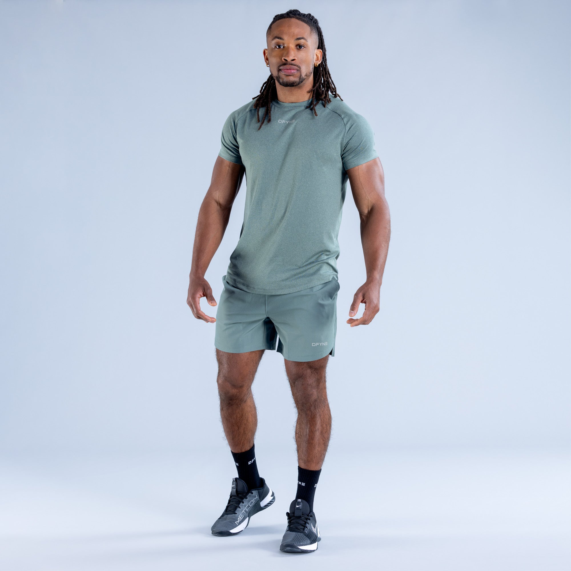 Camiseta DFYNE Stealth Training Hombre Verde Oliva | 7291-UJLEY