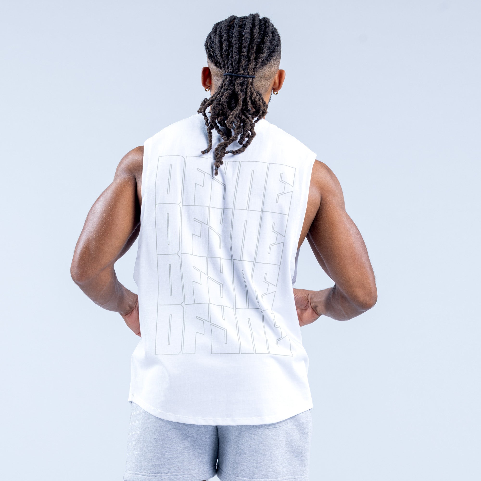 Camiseta sin Manga DFYNE Recharge Graphic Hombre Blancas | 0215-FTIBN