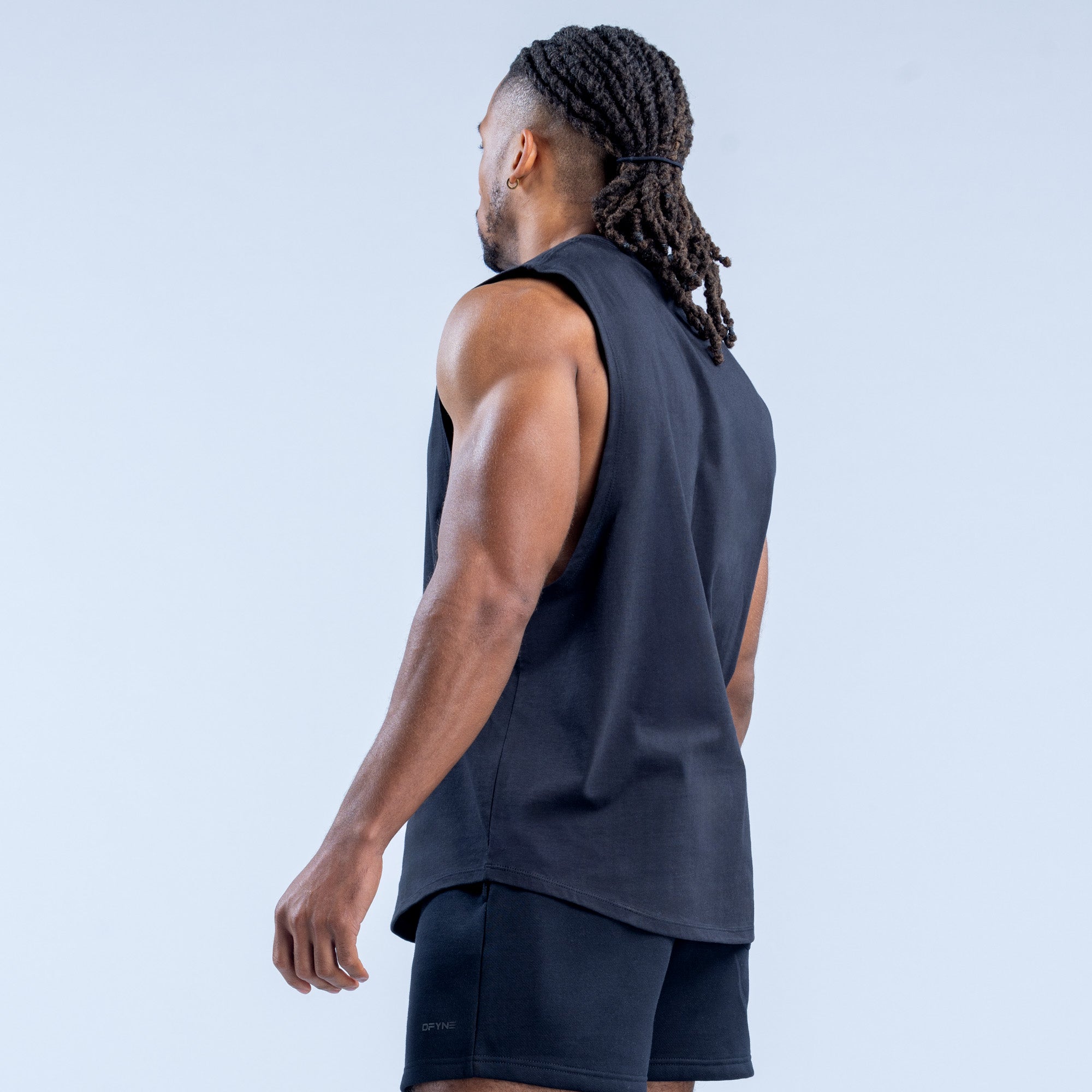 Camiseta sin Manga DFYNE Recharge Hombre Negras | 7038-HABVC