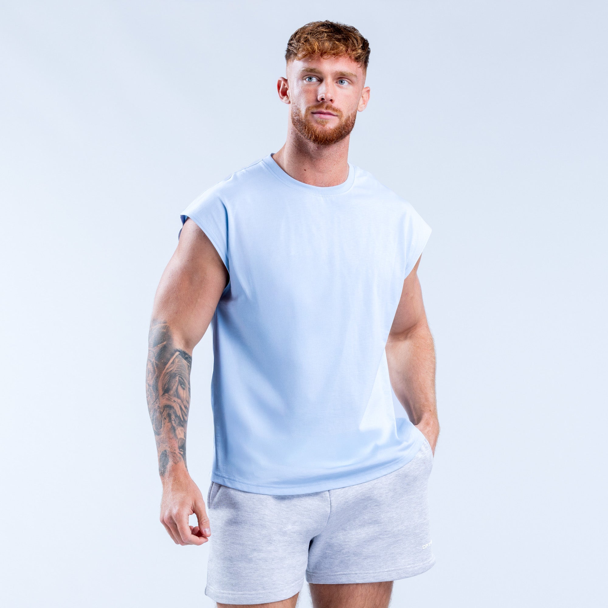 Camiseta sin Manga DFYNE Signature Hombre Azules | 5027-IJQEP