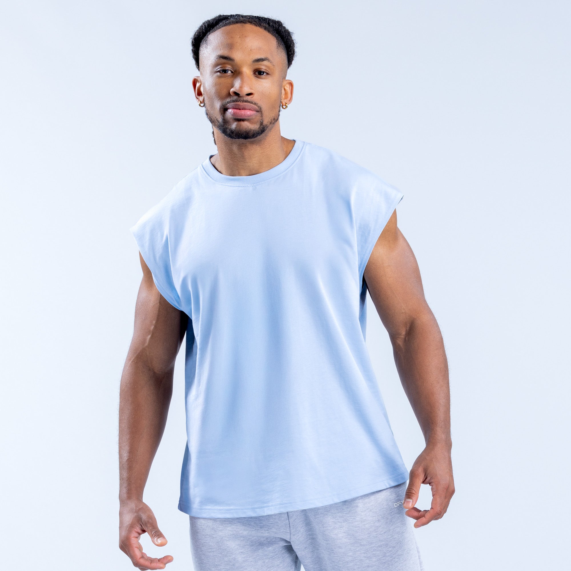 Camiseta sin Manga DFYNE Signature Hombre Azules | 5027-IJQEP