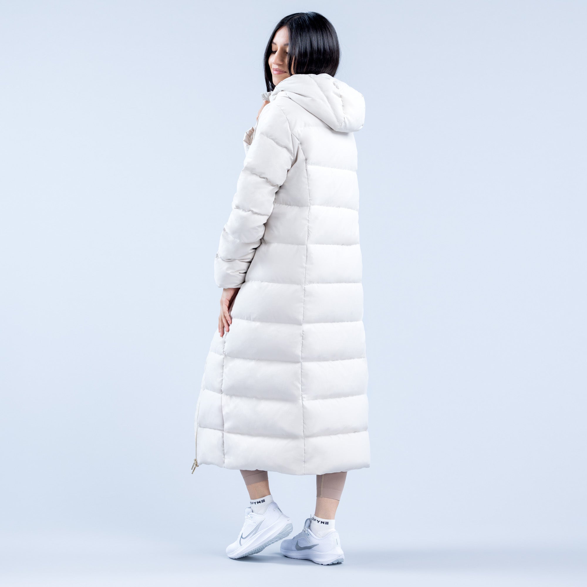 Chaquetas DFYNE Revive Long Down Mujer Blancas | 1258-VXPYS