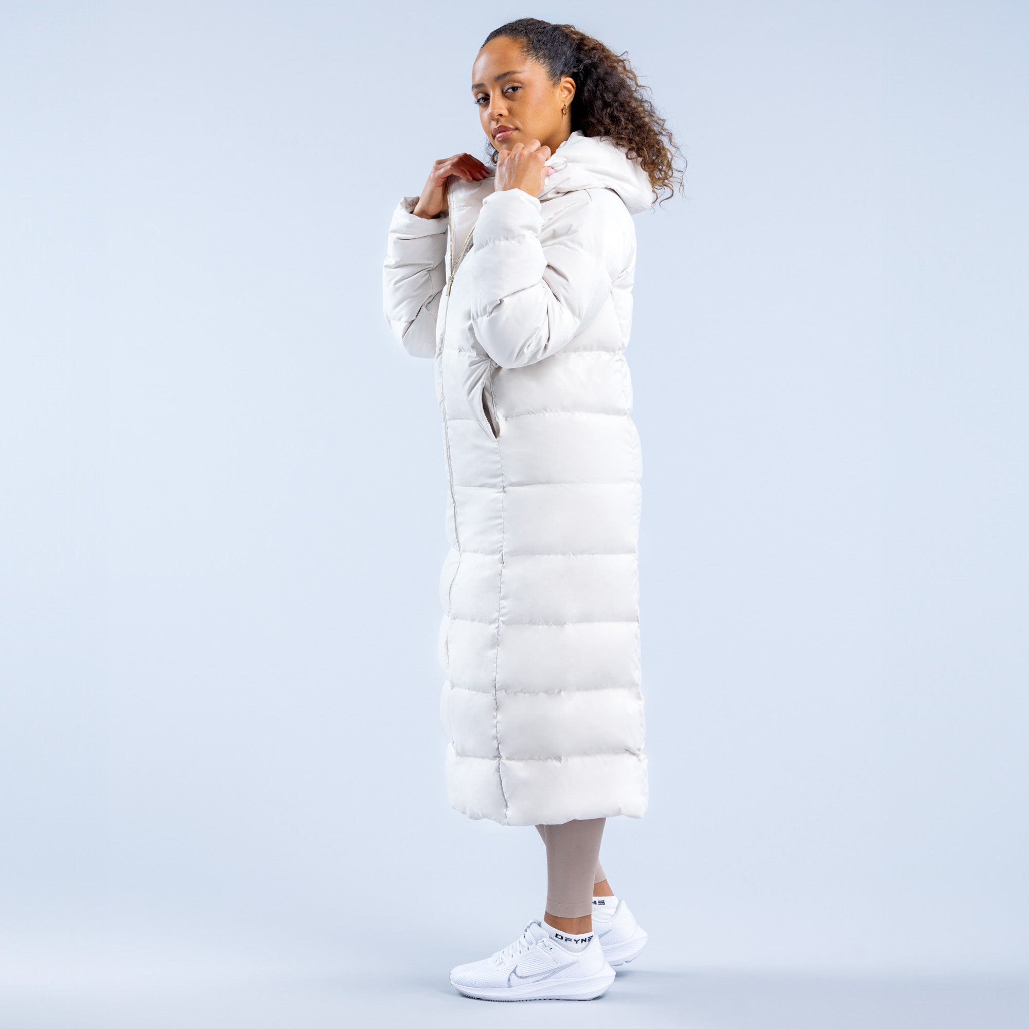 Chaquetas DFYNE Revive Long Down Mujer Blancas | 1258-VXPYS
