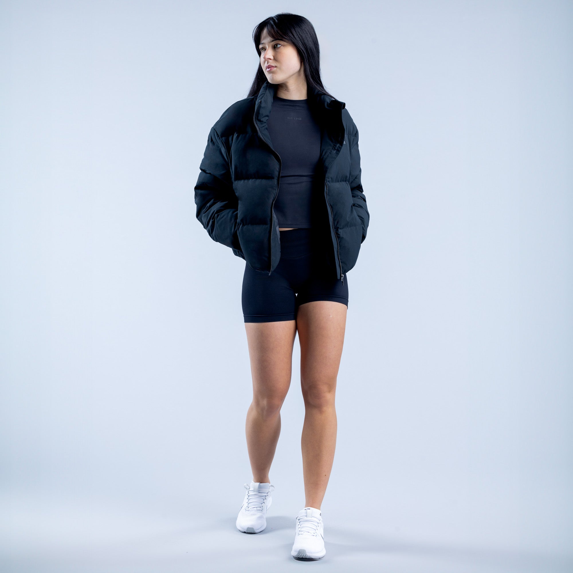 Chaquetas DFYNE Revive Short Down Mujer Negras | 6214-ZYSOL