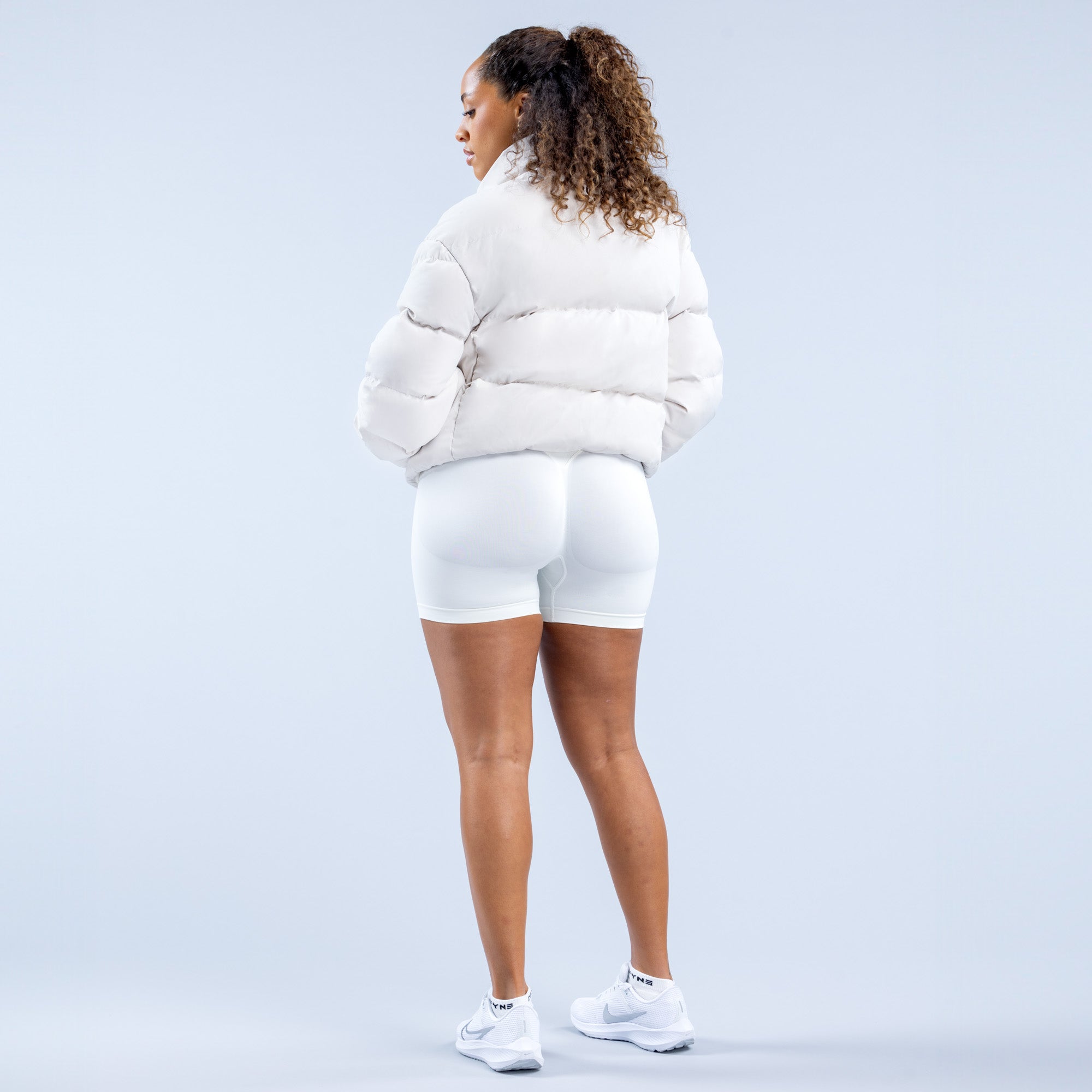 Chaquetas DFYNE Revive Short Down Mujer Blancas | 3456-IGEKJ