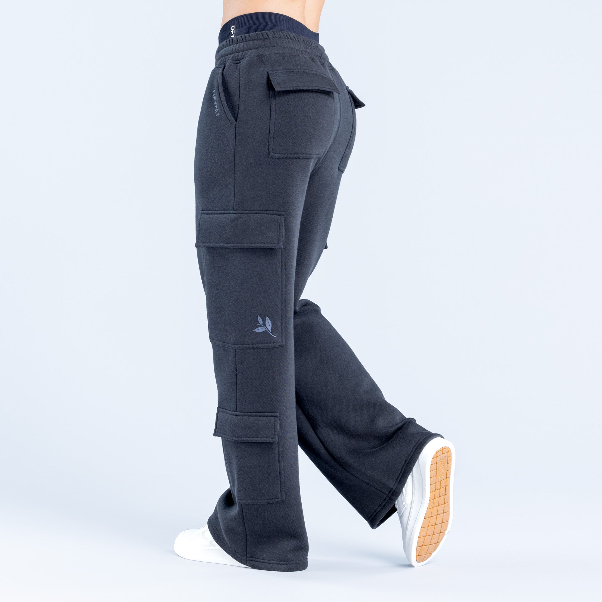 Pantalon Jogger DFYNE Lanyi Edit Wide Leg Cargo Mujer Negras | 6815-UODPL