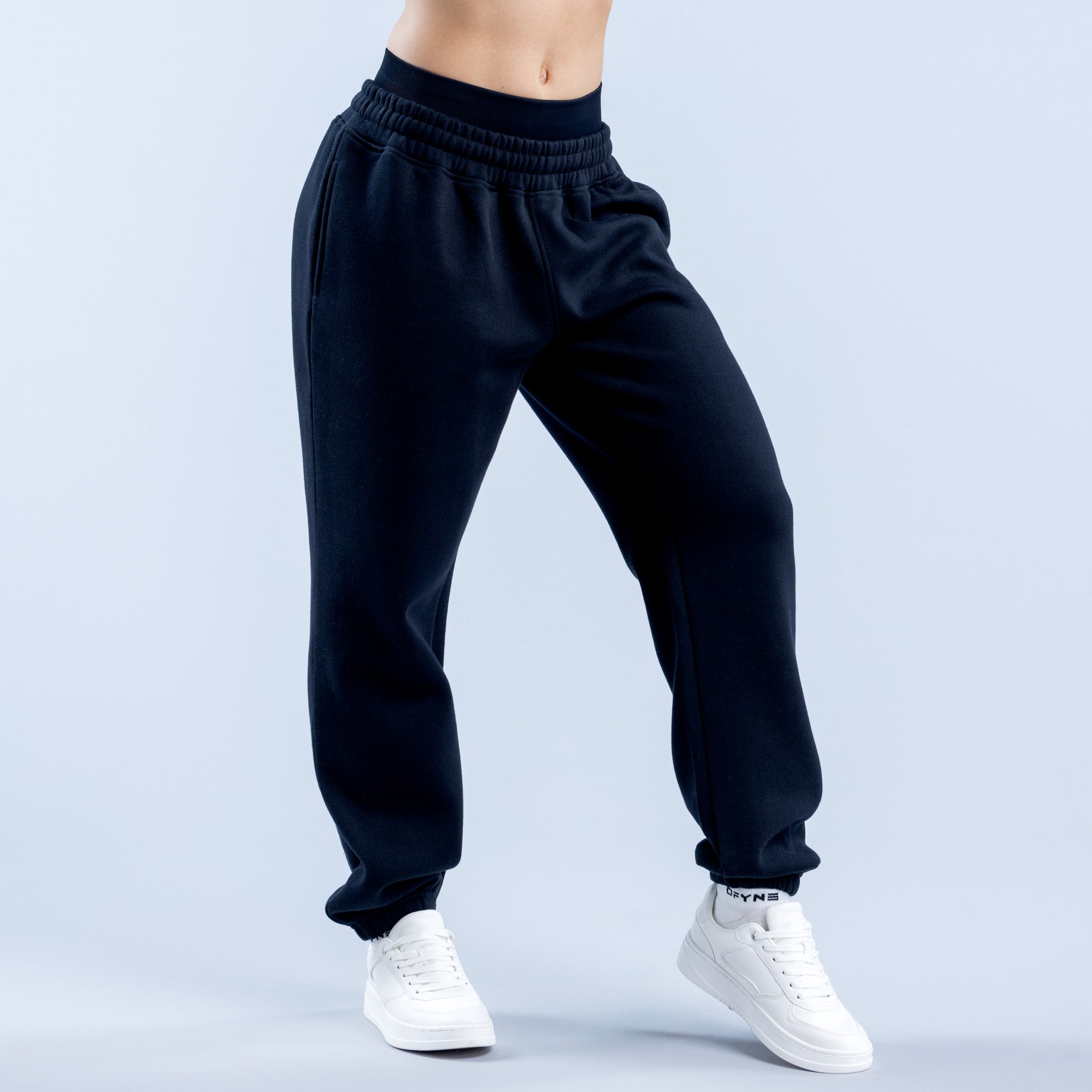 Pantalon Jogger DFYNE Revive Heavy Weight Mujer Negras | 6942-FLSKV