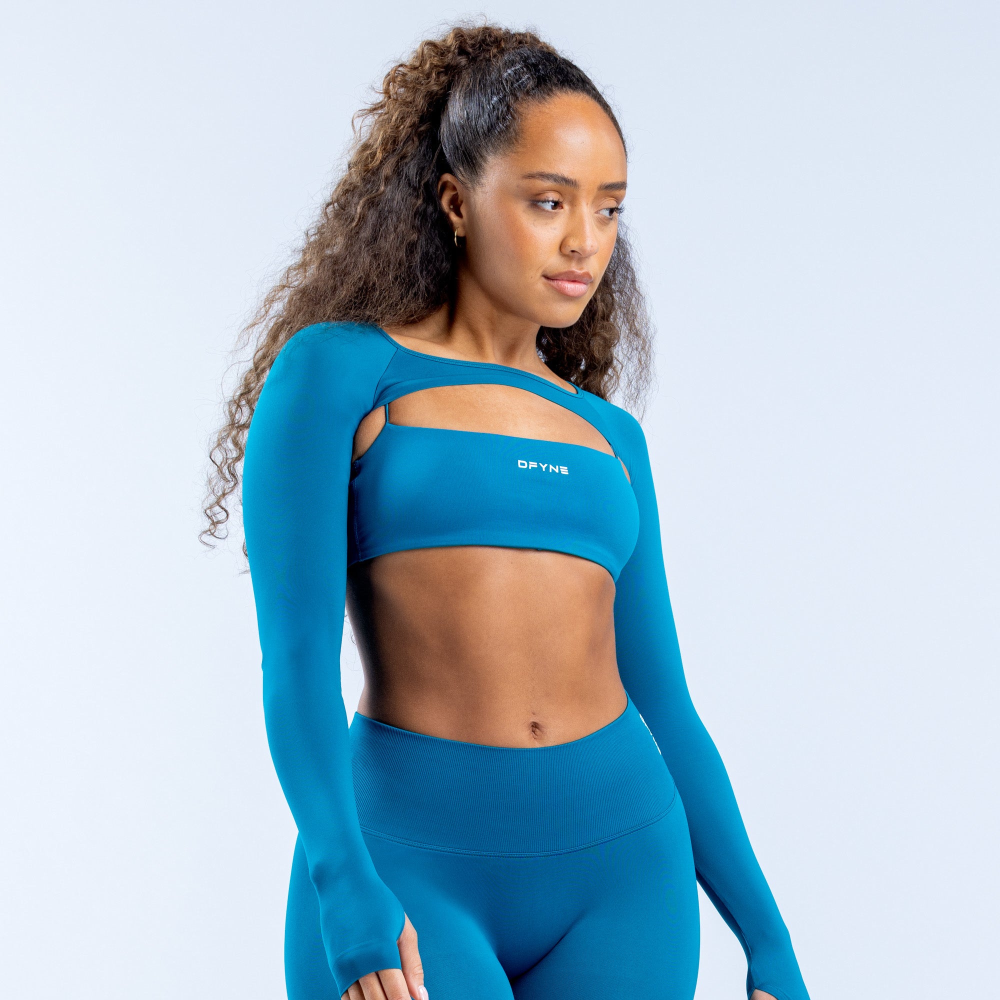 Shrug DFYNE Defy Long Sleeve Mujer Azules | 3145-MEDNR