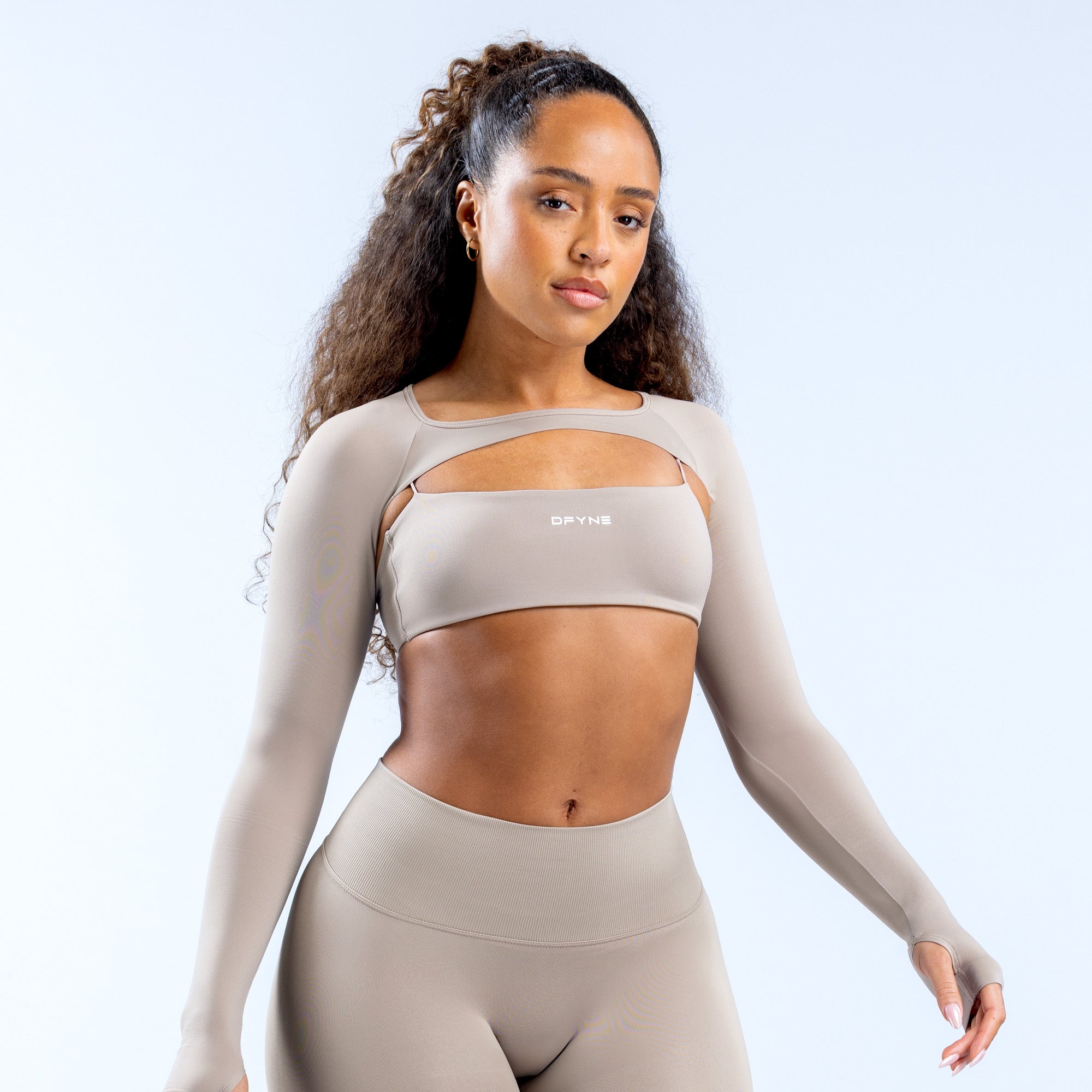 Shrug DFYNE Defy Long Sleeve Mujer Gris | 5016-VUBCX