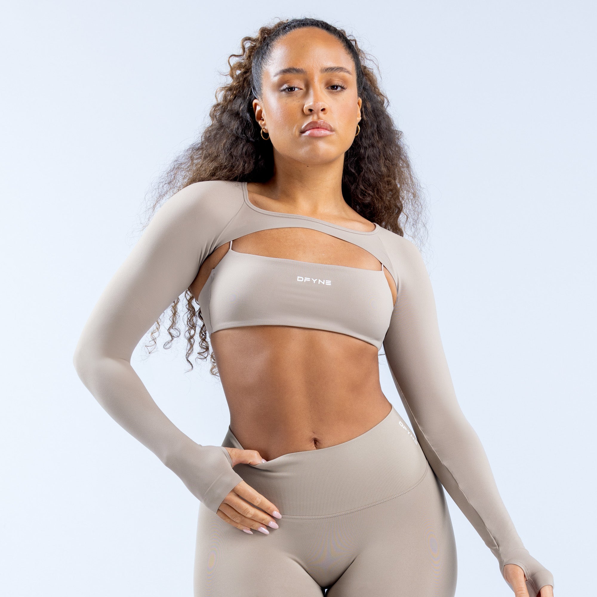 Shrug DFYNE Defy Long Sleeve Mujer Gris | 5016-VUBCX