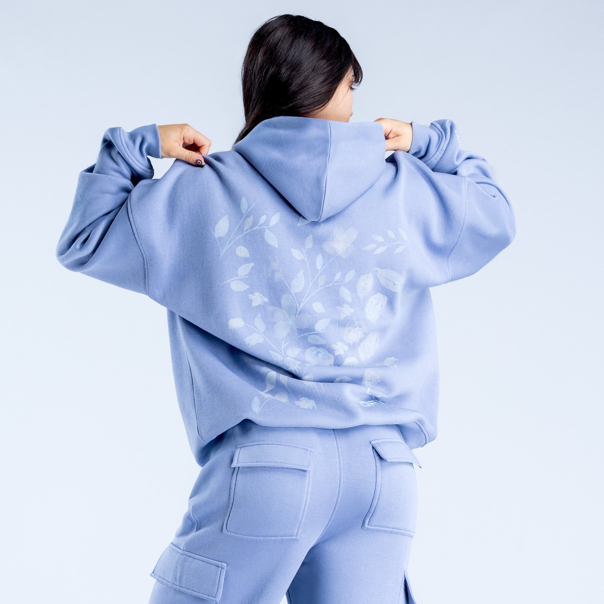 Sudadera con Capucha DFYNE Lanyi Edit Oversized Mujer Azules | 3641-QWURY