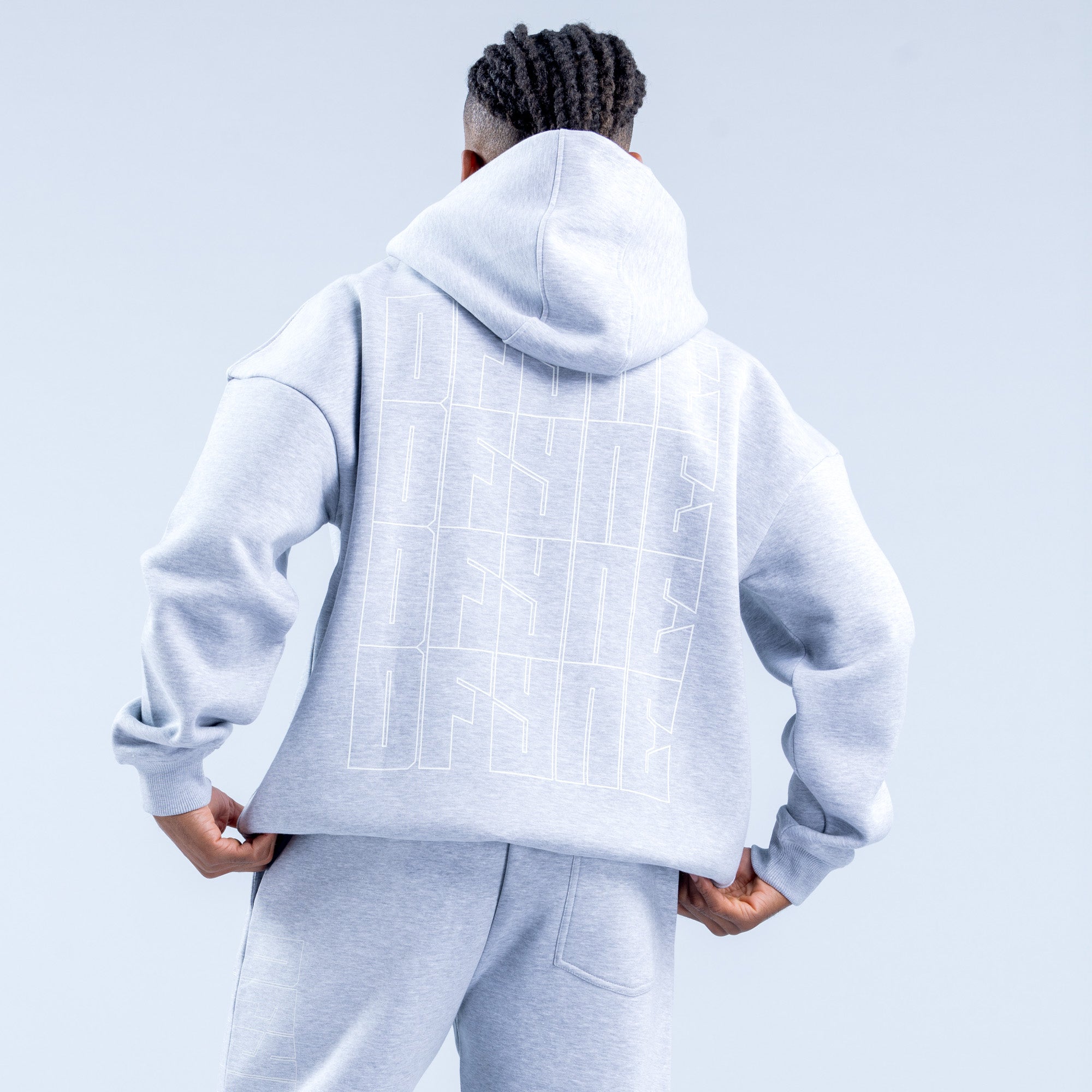 Sudadera con Capucha DFYNE Recharge Graphic Hombre Gris | 9658-ISYPJ