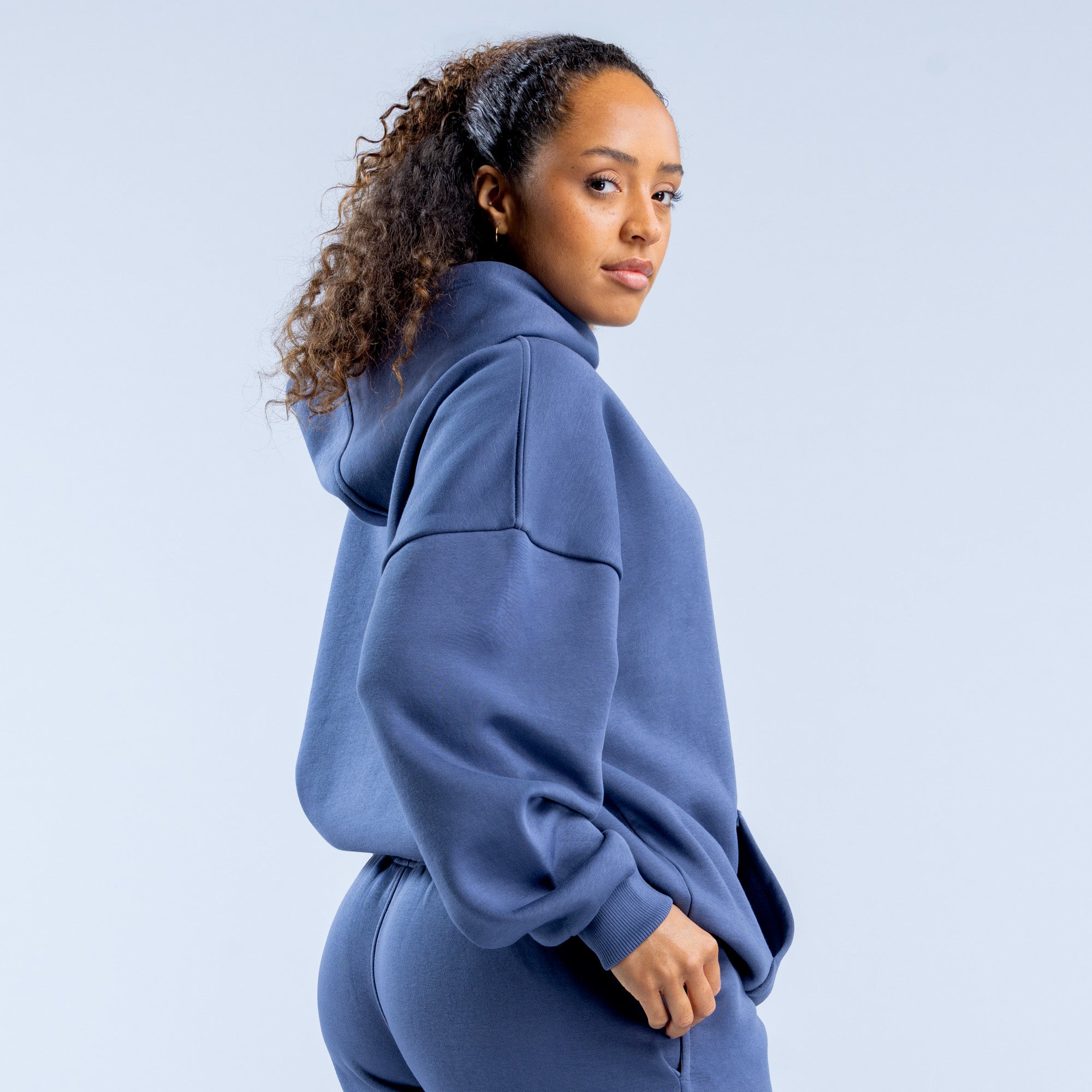 Sudadera con Capucha DFYNE Revive Heavy Weight Mujer Azules Oscuro | 3758-COHJR