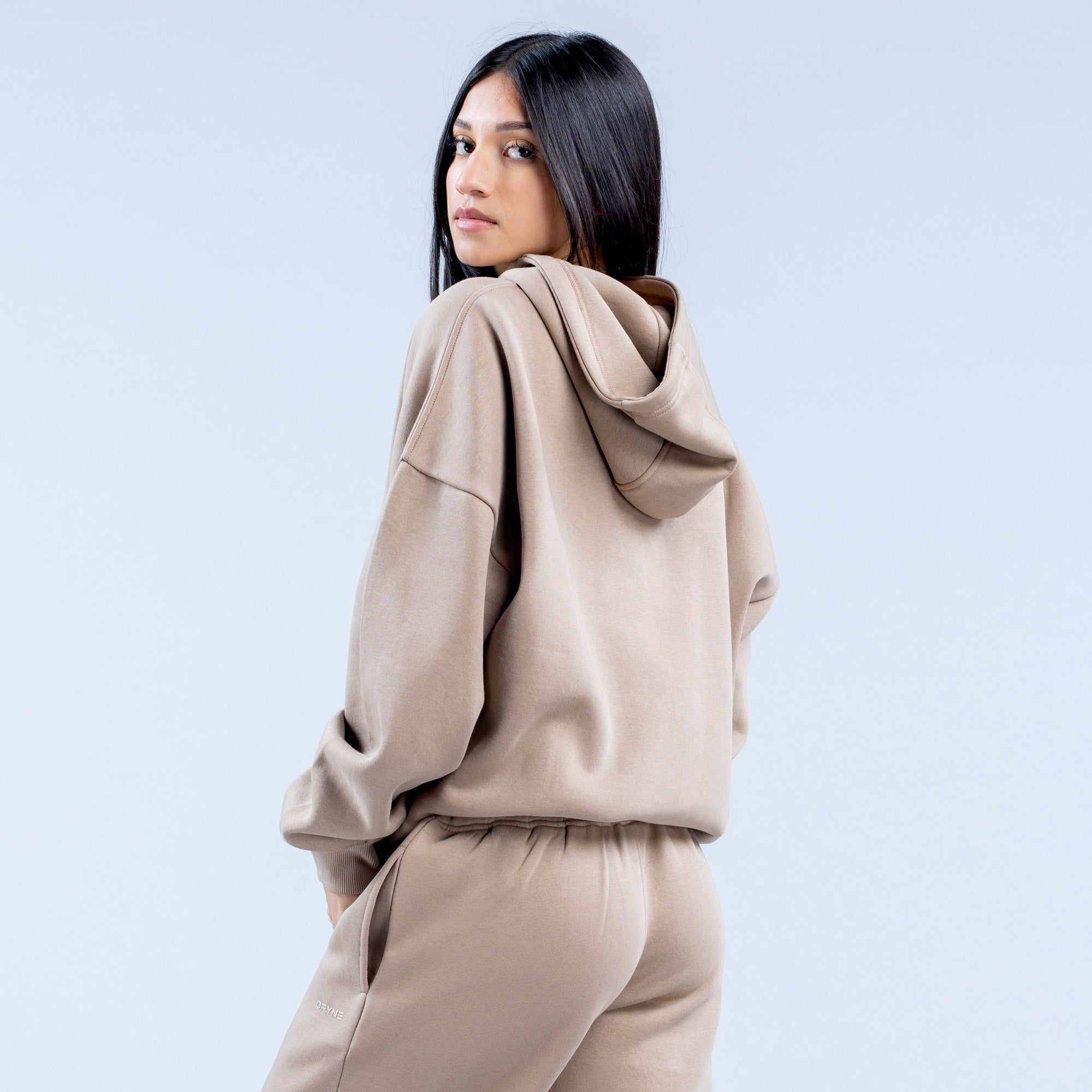 Sudadera con Capucha DFYNE Revive Heavy Weight Mujer Beige | 8163-GPUFV