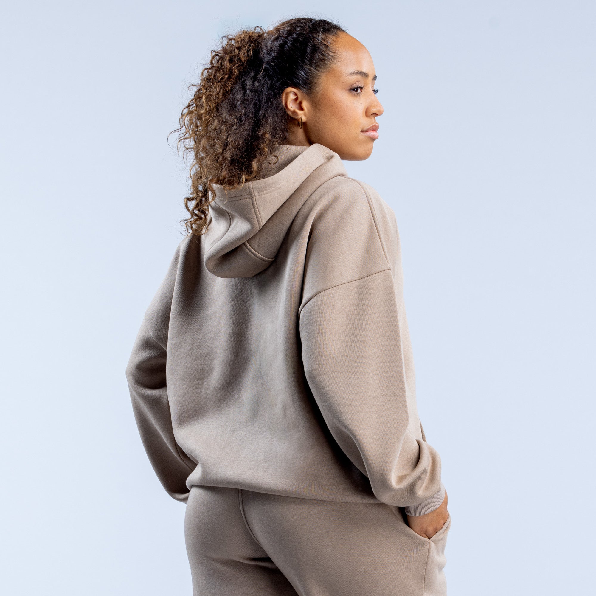 Sudadera con Capucha DFYNE Revive Heavy Weight Mujer Beige | 8163-GPUFV