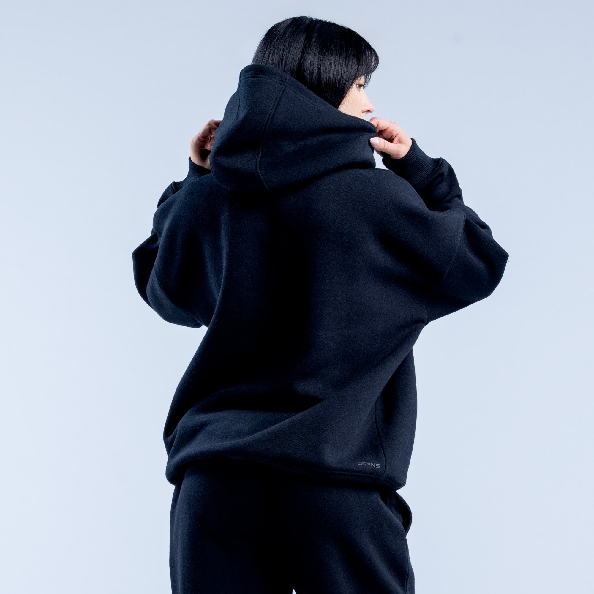 Sudadera con Capucha DFYNE Revive Heavy Weight Mujer Negras | 0374-KHFWR