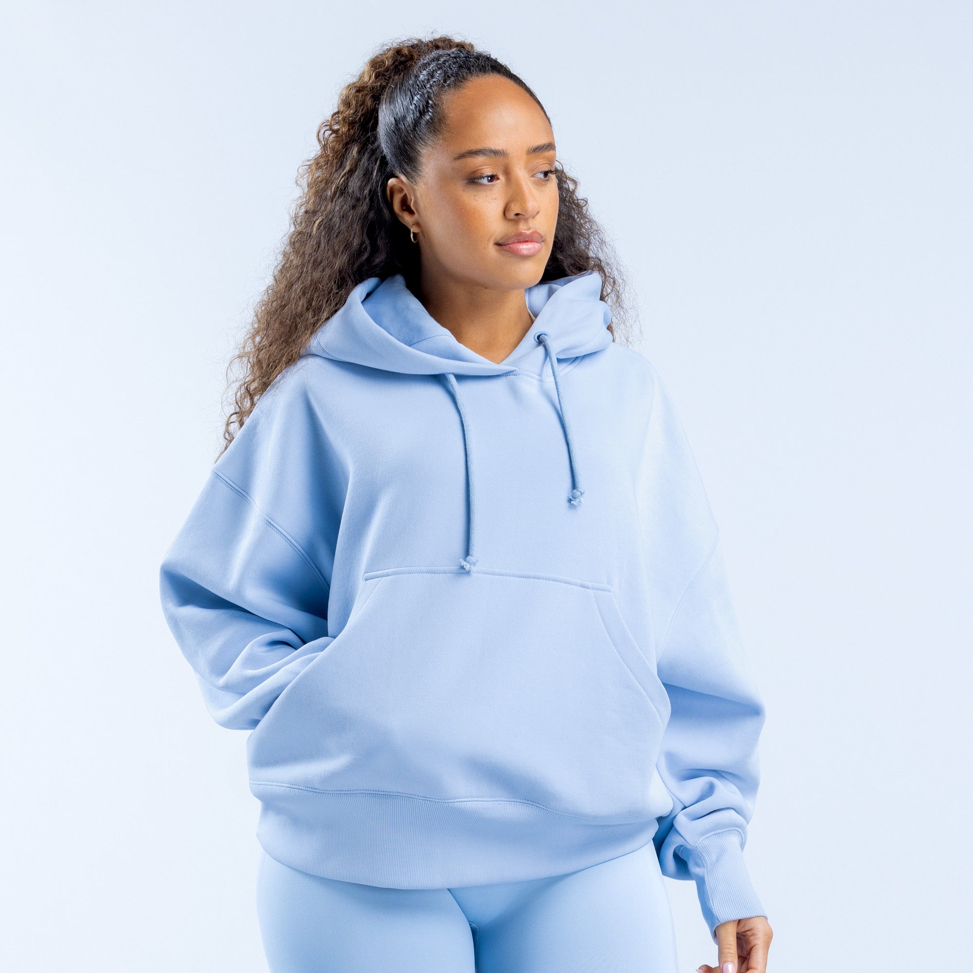 Sudadera con Capucha DFYNE Signature Mujer Azules | 3640-RJIGX