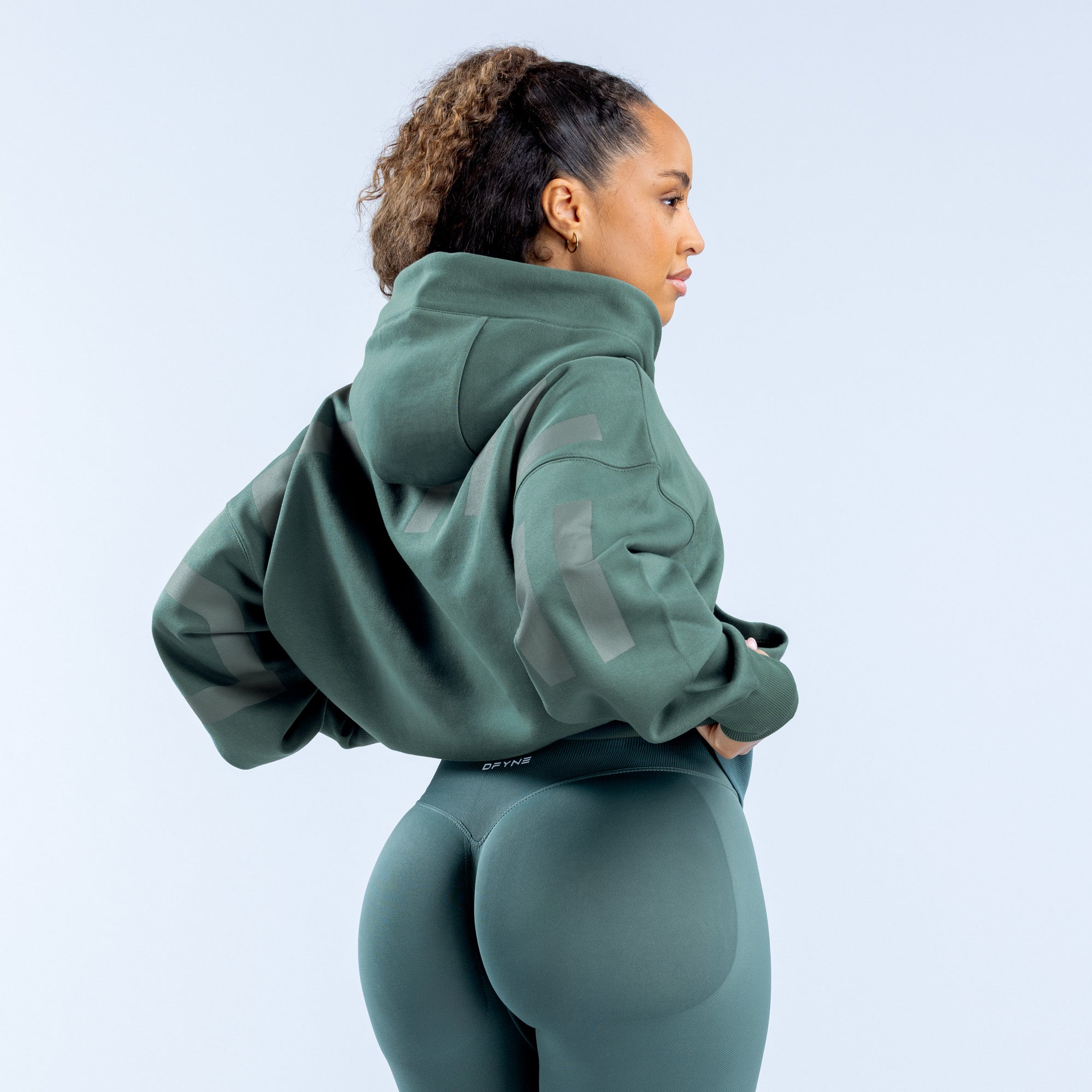 Sudadera con Capucha DFYNE Signature Mujer Verde | 2367-UOVZK