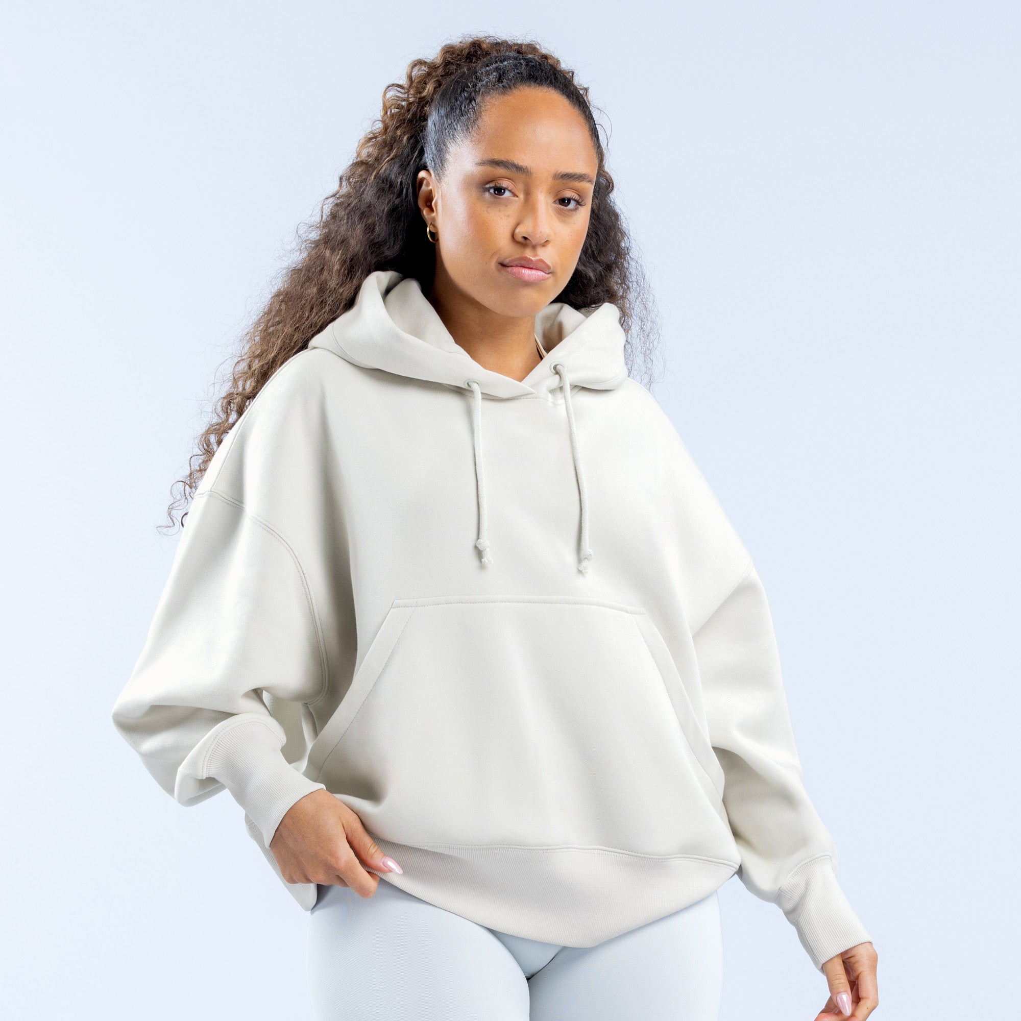 Sudadera con Capucha DFYNE Signature Mujer Blancas | 1785-XCKPF