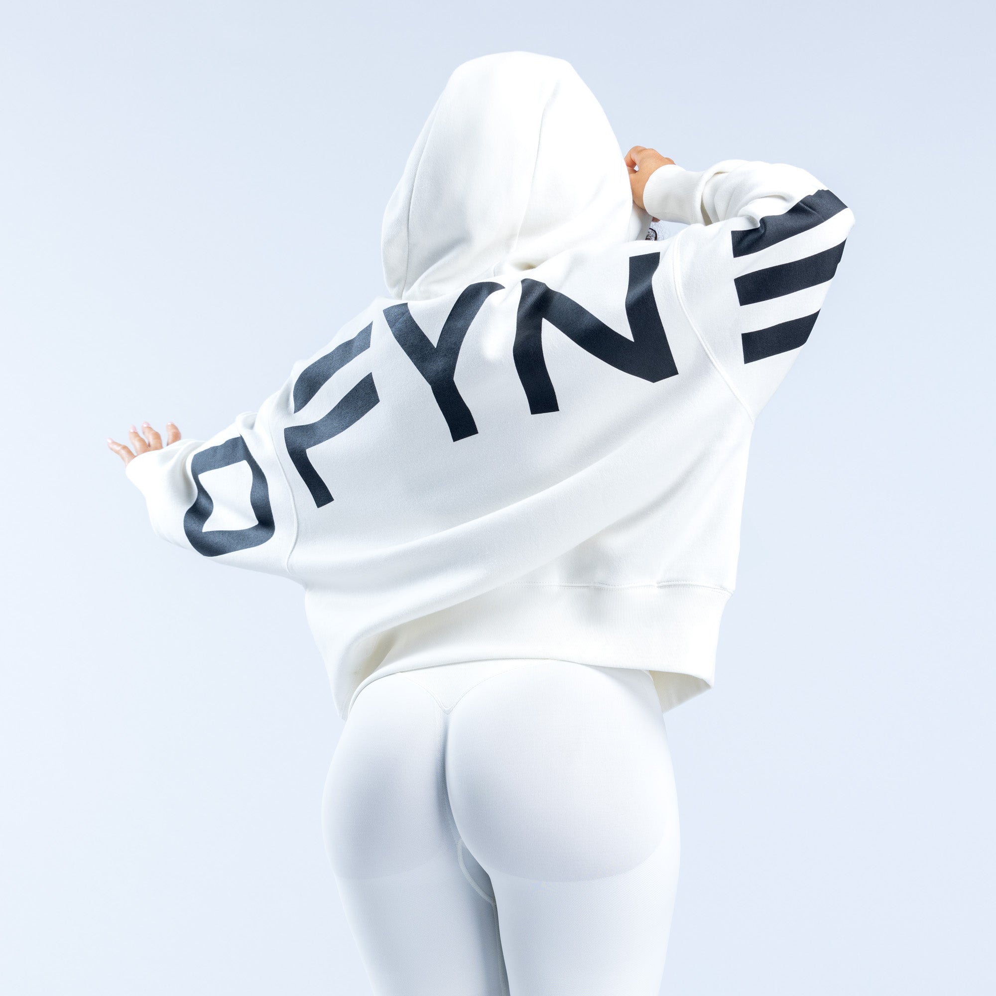 Sudadera con Capucha DFYNE Signature Mujer Blancas | 2069-YFTQO