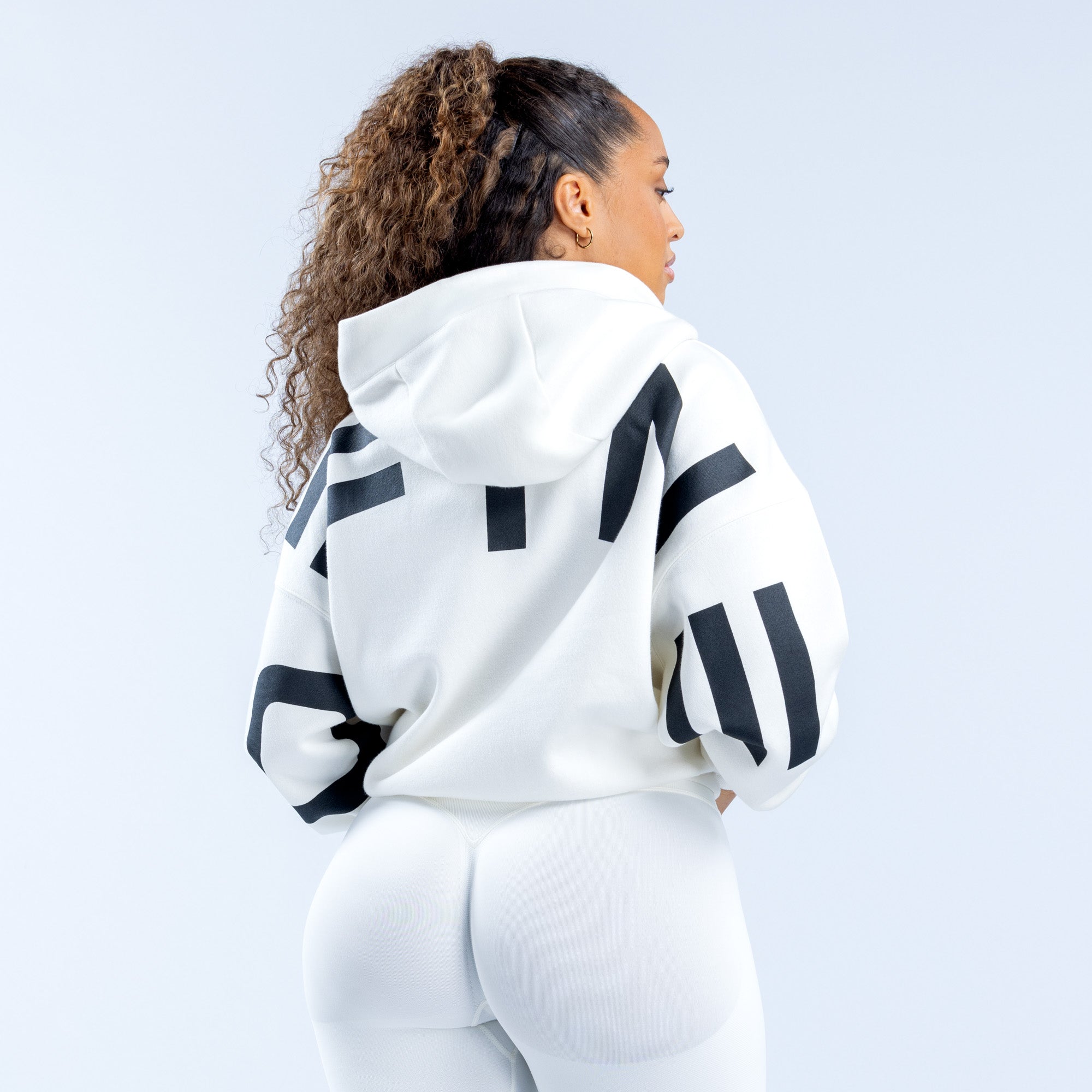 Sudadera con Capucha DFYNE Signature Mujer Blancas | 2069-YFTQO