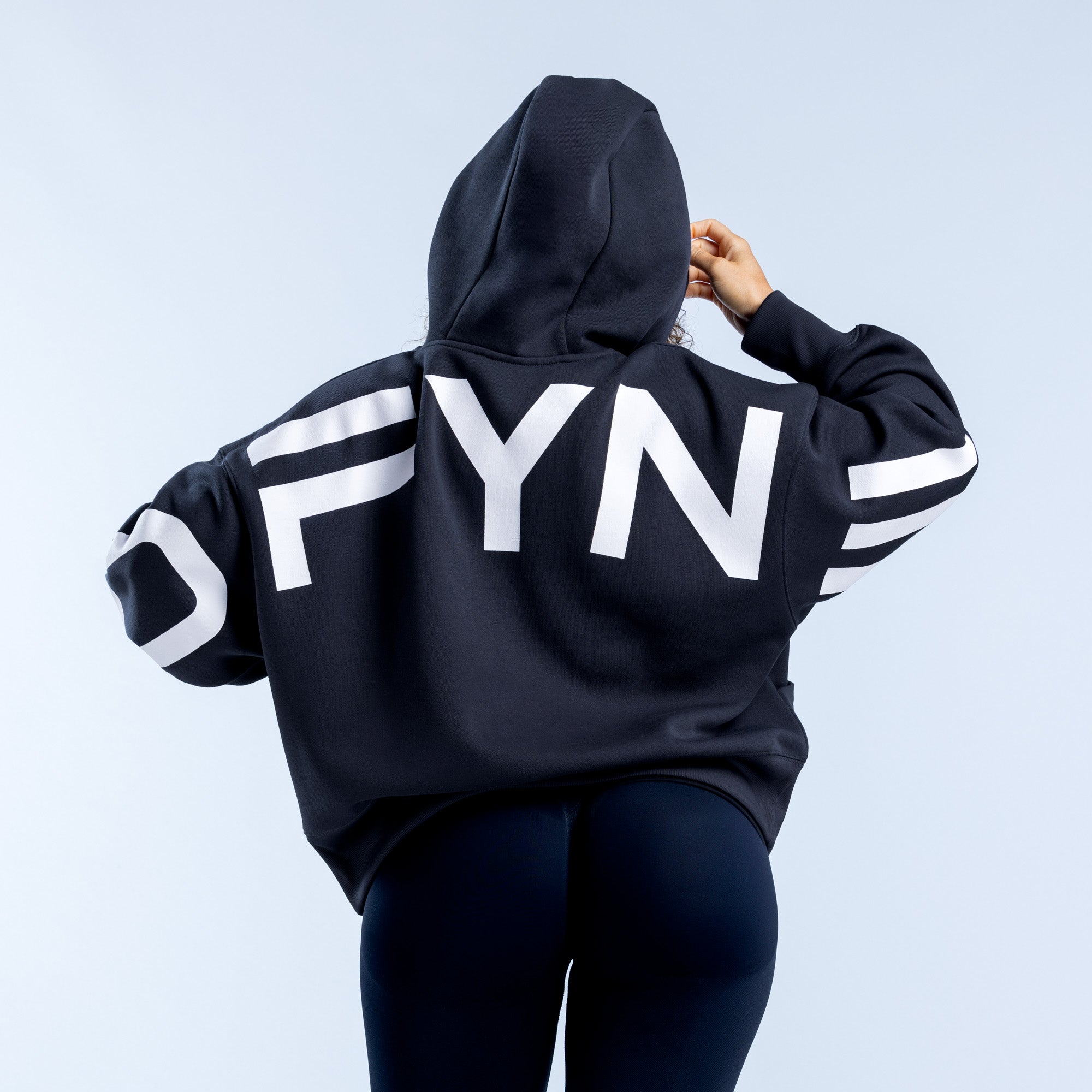 Sudadera con Capucha DFYNE Signature Mujer Negras | 2856-QHJLR