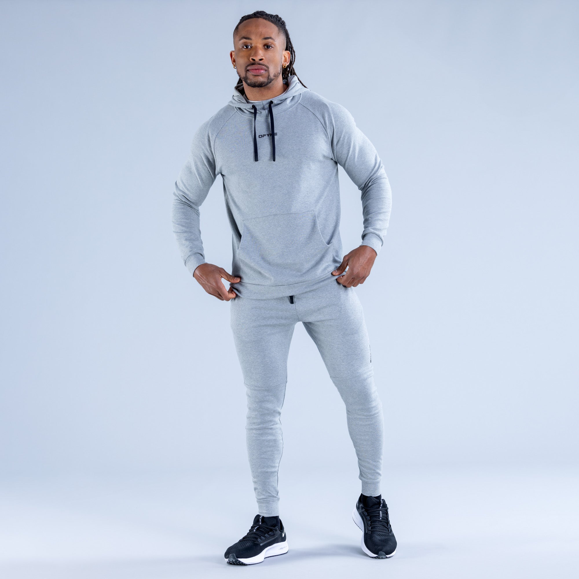 Sudadera con Capucha DFYNE Stealth Midweight Hombre Gris | 5794-TMEBP