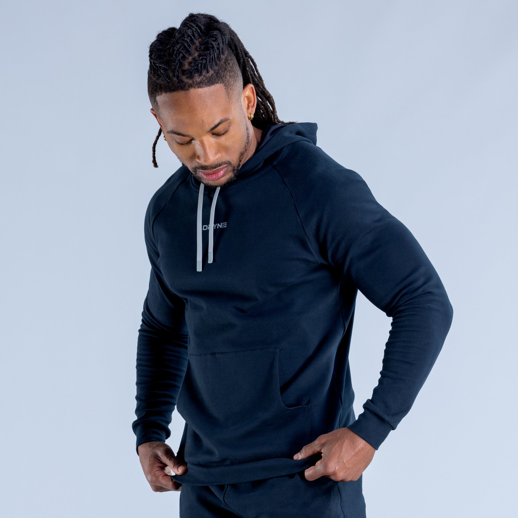 Sudadera con Capucha DFYNE Stealth Midweight Hombre Negras | 3574-RXQIA
