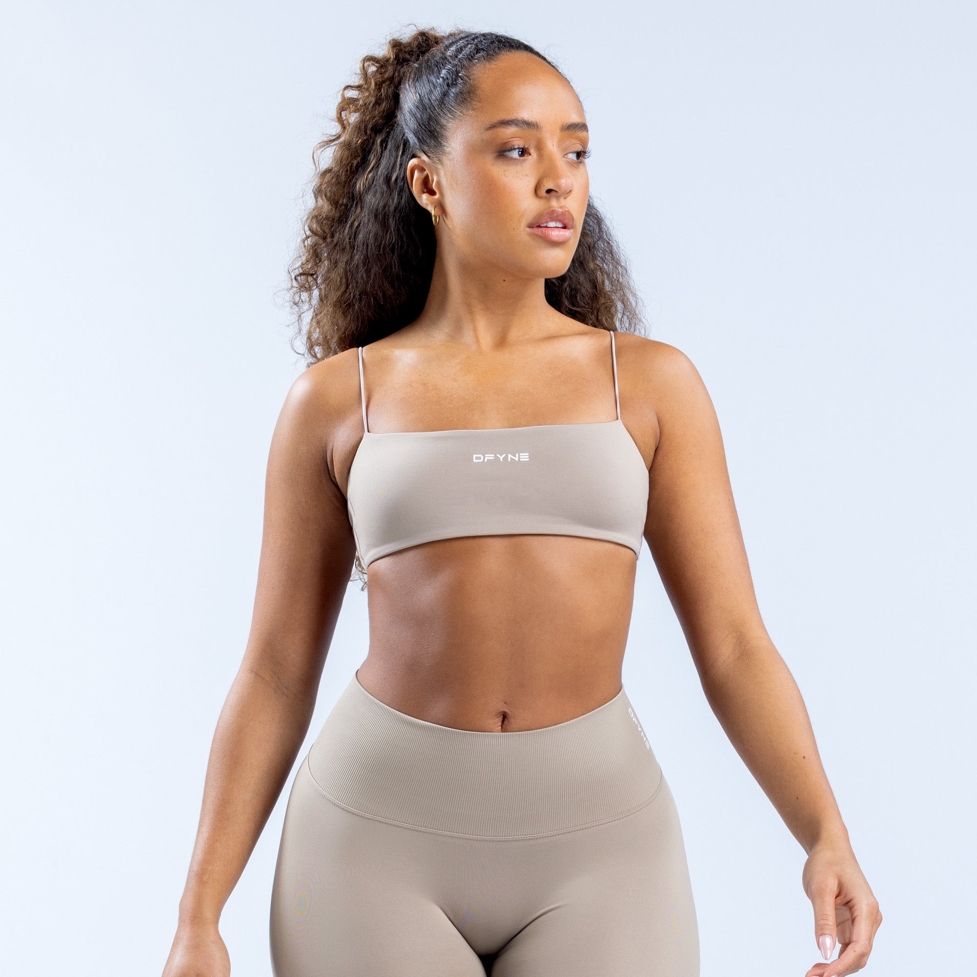 Sujetador Deportivo DFYNE Defy Strappy Mujer Gris | 8591-DYFNU