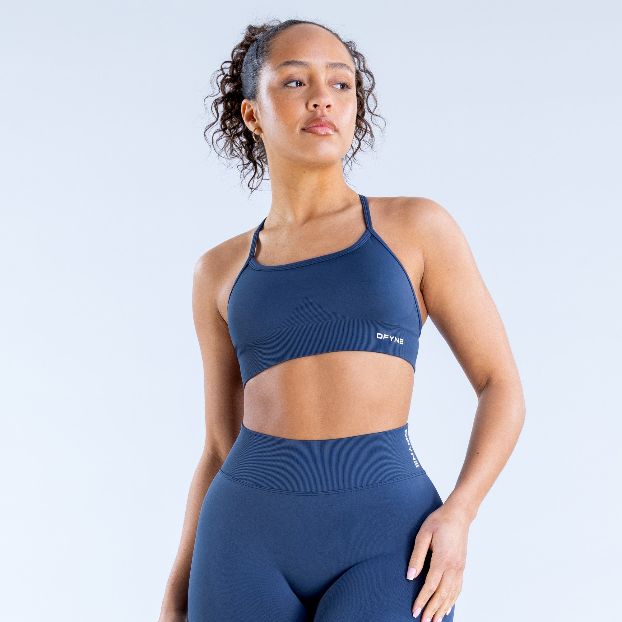Sujetador Deportivo DFYNE Dynamic Backless Mujer Azules Oscuro | 0629-WHJUS