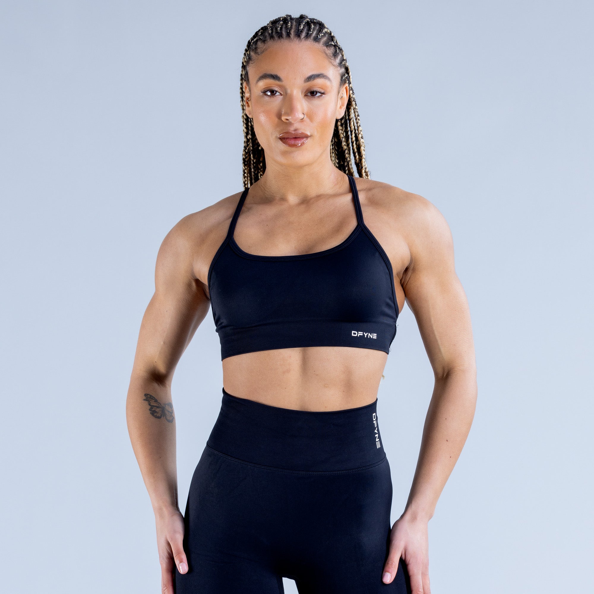 Sujetador Deportivo DFYNE Dynamic Backless Mujer Negras | 5620-LQECB